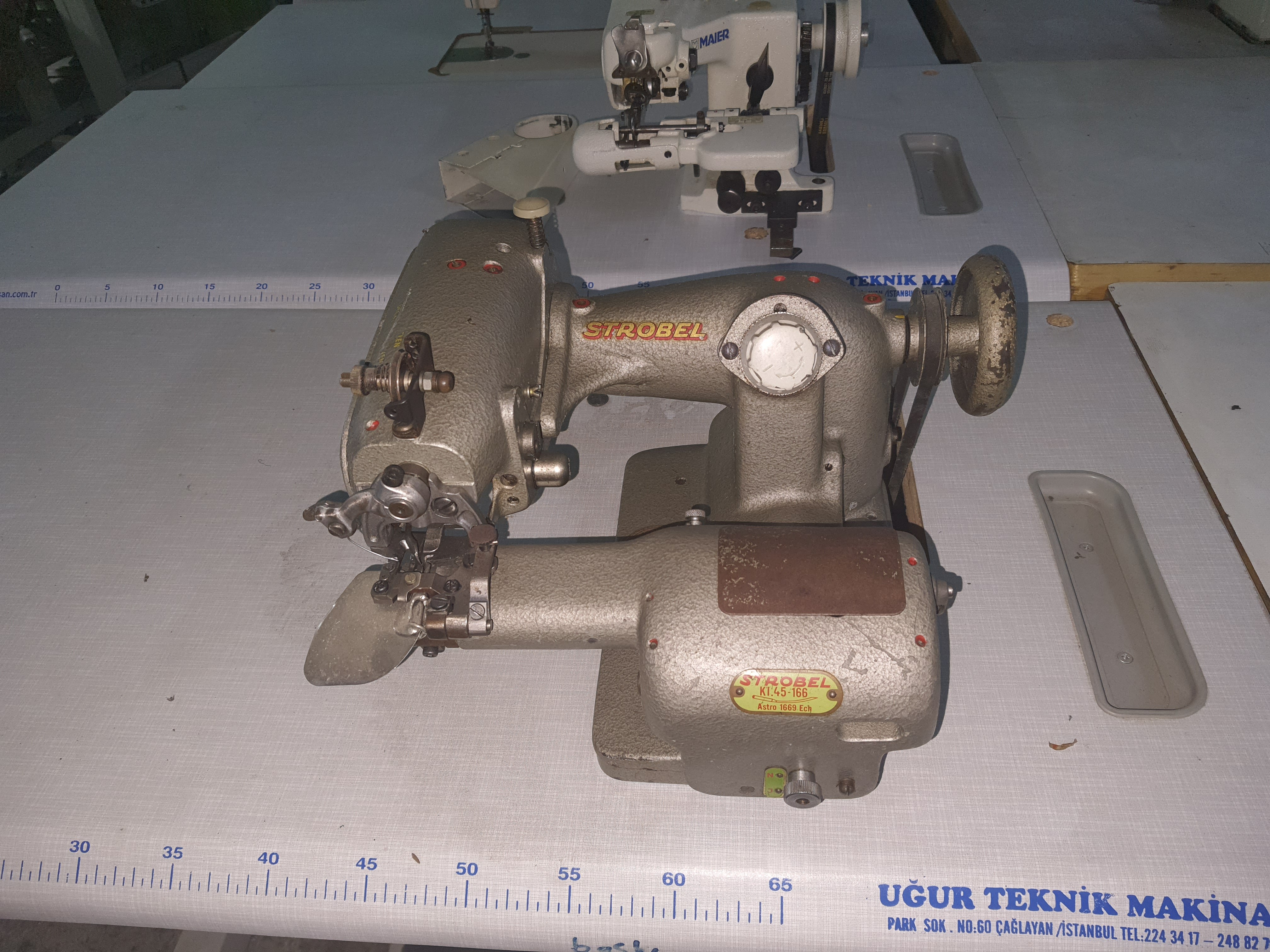 Strobel 45-166 Eşarp Mendil Kenarı Temiz Kıvırma Baskı Makinesi